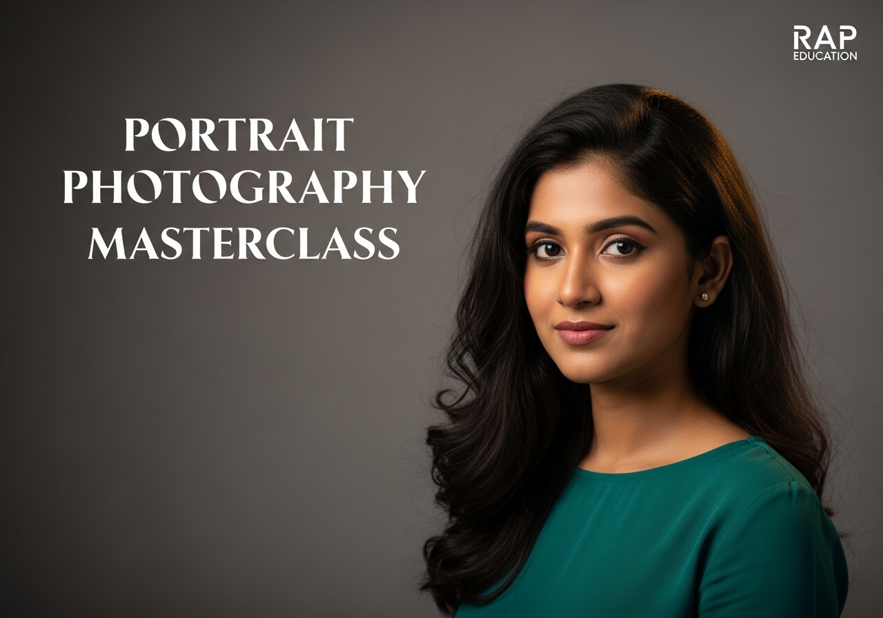 Studio portrait shoot with soft lighting